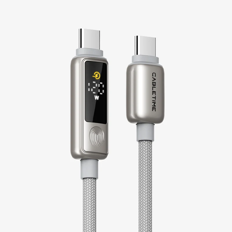 240W USB-C to USB-C Cable with Digital Watt Display, 1.2m