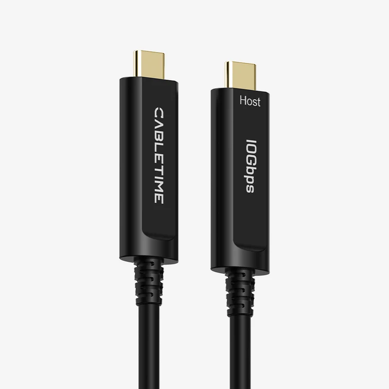10Gbps USB-C 3.2 Gen 2 Active Optical Data Cable (AOC) Fiber Data Transfer for VR, Camera