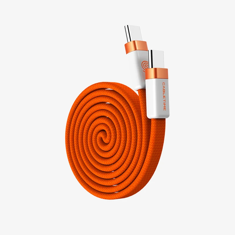 100W Magnetic USB-C Flat Cable 1m charging for iPhone 15/16/17 MacBook iPad Android Phone