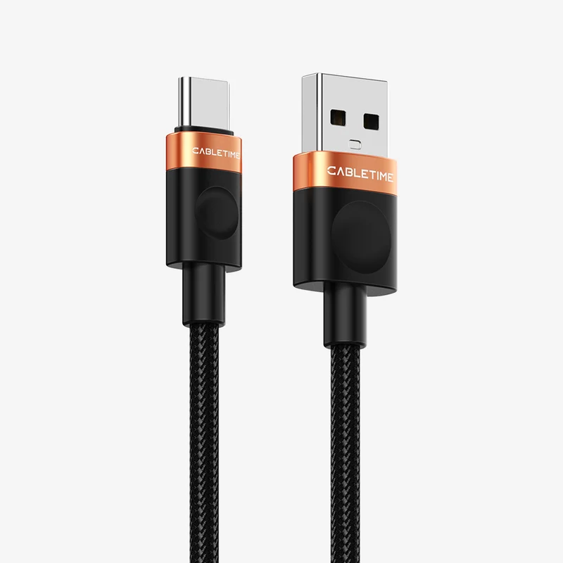 2A USB-A to USB-C Cable Fast Charging for Smartphones,Power bank, USB Fan