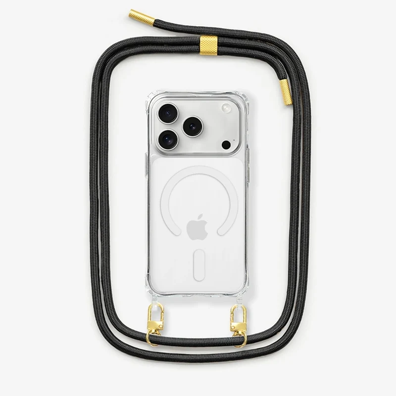 iPhone 17 Pro Max Chaîne pour téléphone portable Transparent MagSafe