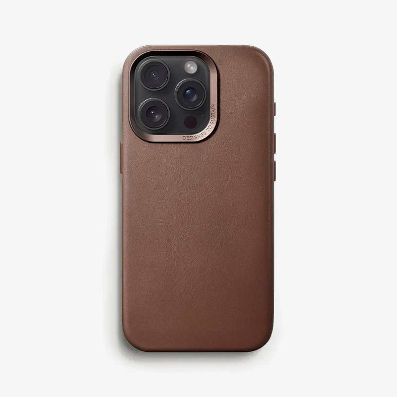 iPhone 15 Pro étui en cuir Vegan