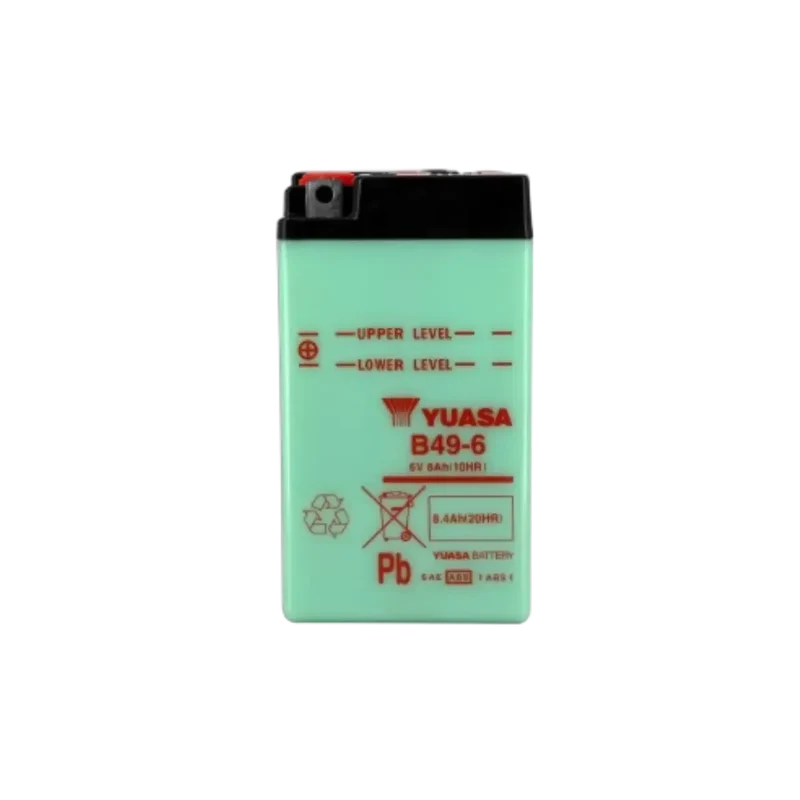 Batterie Moto YUASA B49-6 6V – Conventionnelle avec Entretien livrée Sans Acide