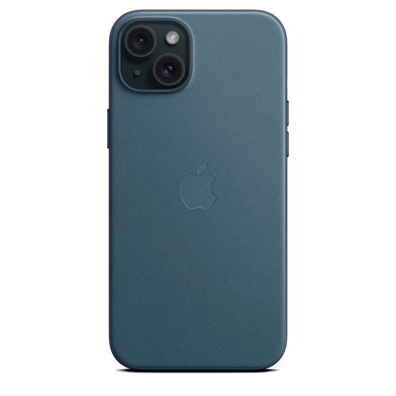 Apple Coque FineWoven avec MagSafe pour iPhone 15 Plus Bleu Pacifique