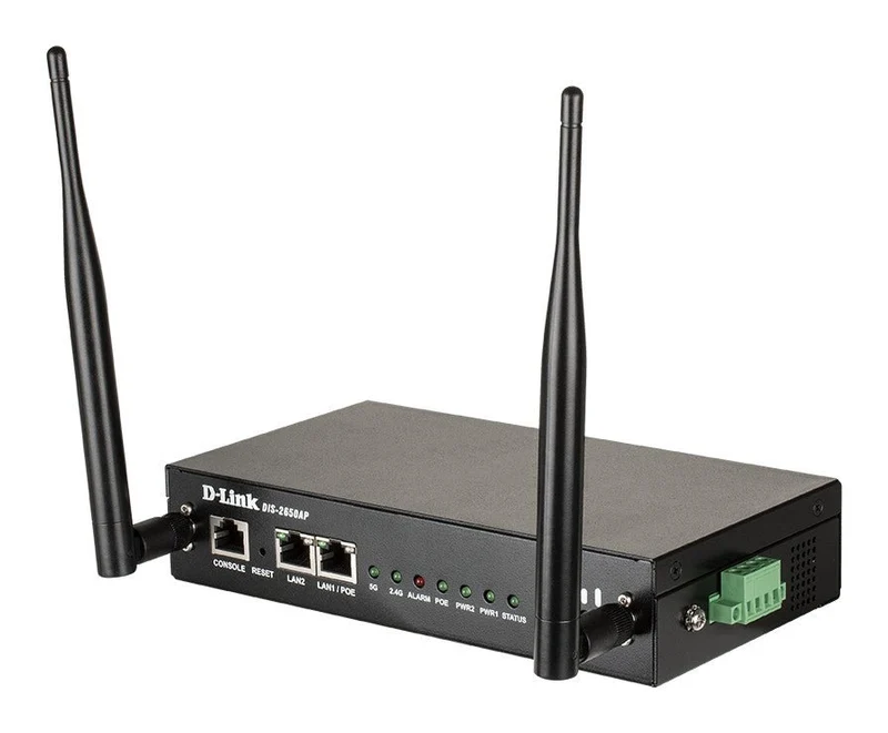D-Link DIS-2650AP point d'accès réseaux locaux sans fil 1200 Mbit/s Noir Connexion Ethernet, supportant l'alimentation via ce port (PoE) DIS-2650AP