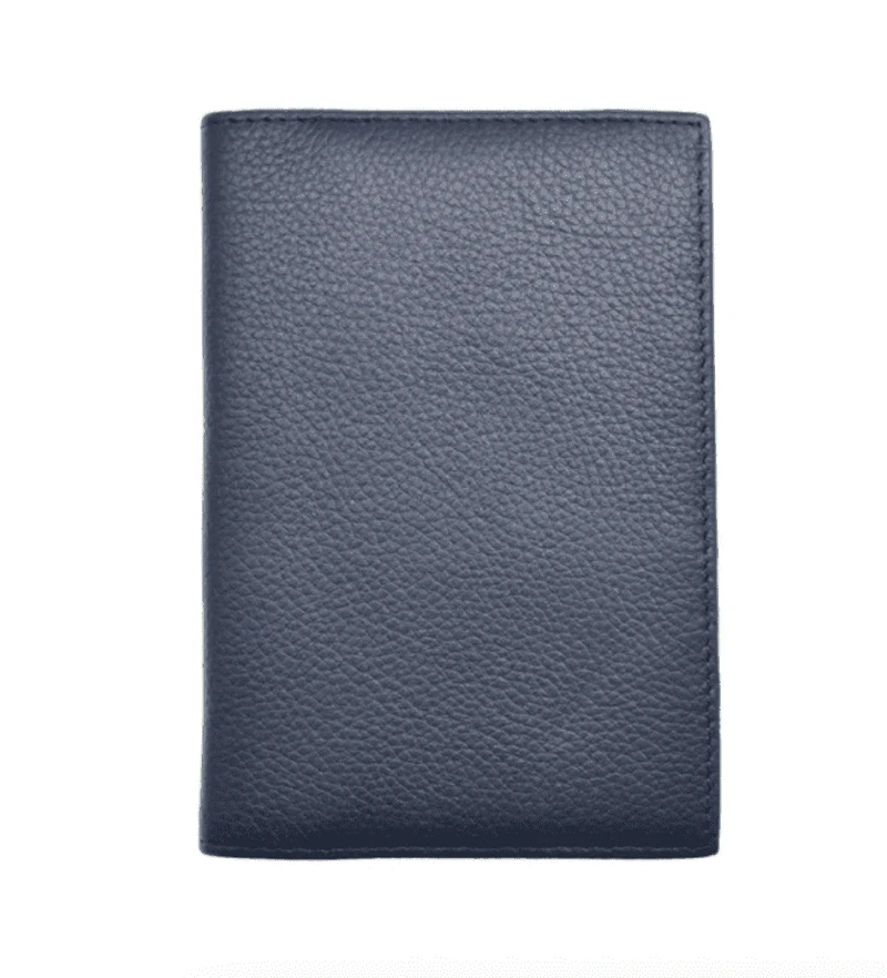 Etui passeport Cuir Bleu Marine